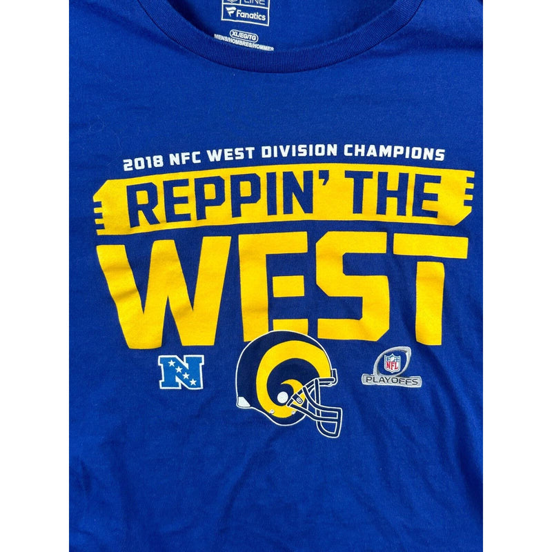 Los Angeles Rams Reppin The West NFL Division Champions Fanatics T Shirt XL