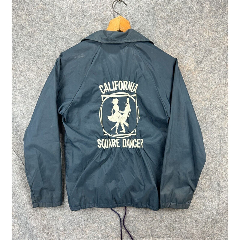 Vintage Windbreaker Cali Square Dancer Eastern Wear Guard Jacket S Mens Navy