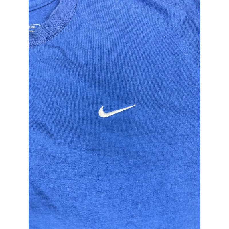 Nike Shirt Mens 2XL Regular Fit Blue Short Sleeve Pullover Swoosh Logo 2