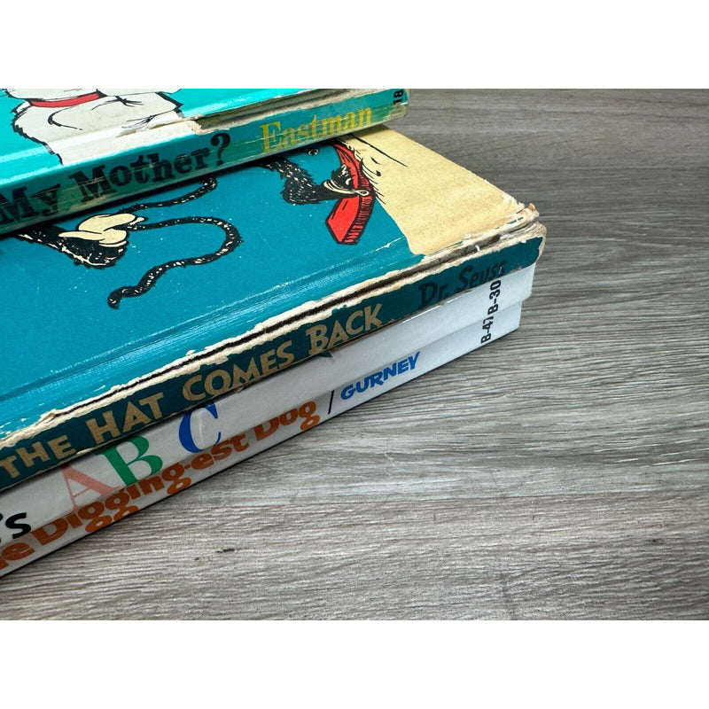 Dr. Seuss 4 Book Lot Hardcover The Cat in the Hat Comes Back ABC Are You My Mom