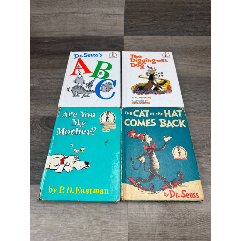 Dr. Seuss 4 Book Lot Hardcover The Cat in the Hat Comes Back ABC Are You My Mom