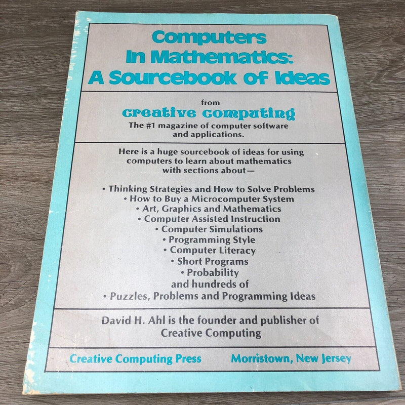 Computers in Mathematics A Sourcebook of Ideas Paperback Book