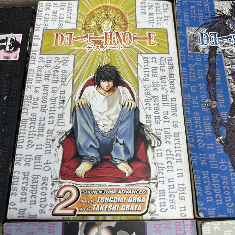 Death Note Manga Book Series Volume Set 1-7 10-12 Missing 8,9