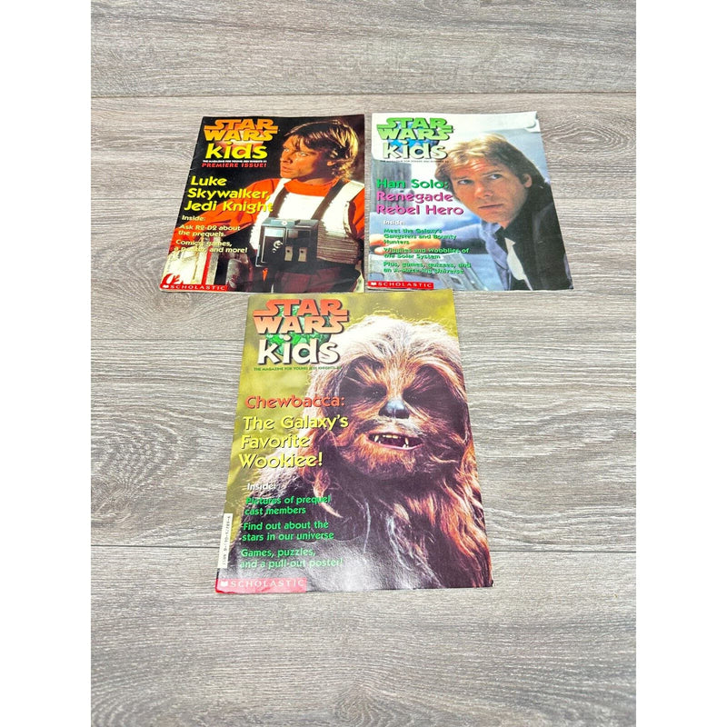 Star Wars Kids The Magazine for Skywalker Jedi Knights Premiere Issue Lot Of 3