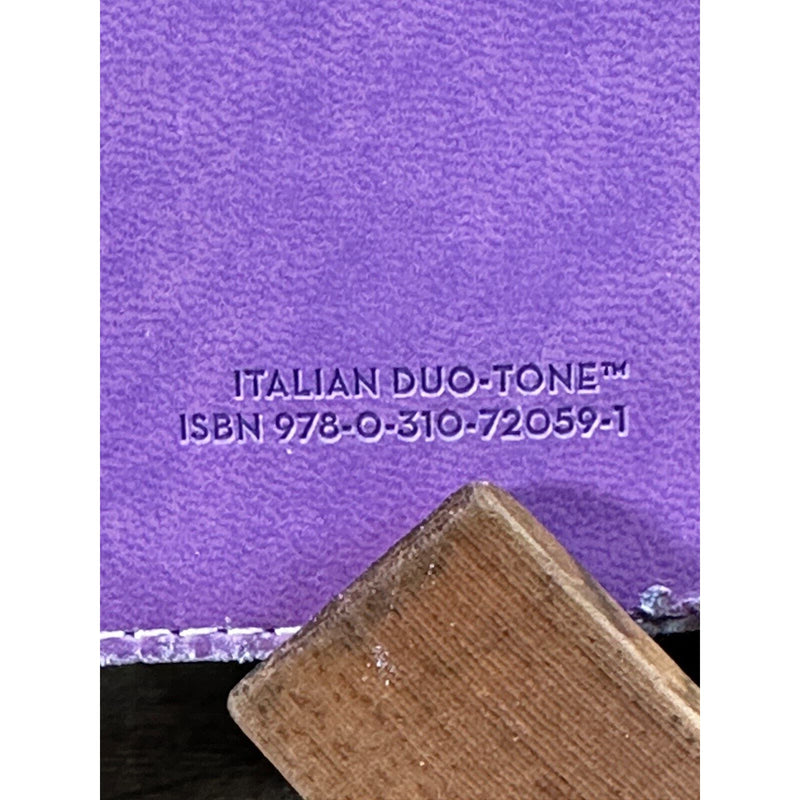 1984 NIV Faithgirlz! Bible Imitation Leather Purple Lime Italian Duo Tone Book