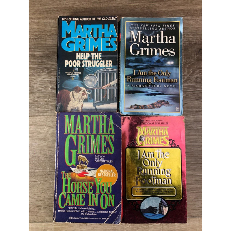 Lot of 4 Mystery Books by Author Martha Grimes Paperback Books