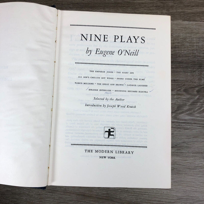 Nine Plays by Eugene O'Neill Modern Library Hardcover Book