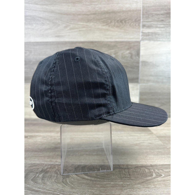 FMF FlexFit Black Hat White Pinstripe Adult S-M Cap