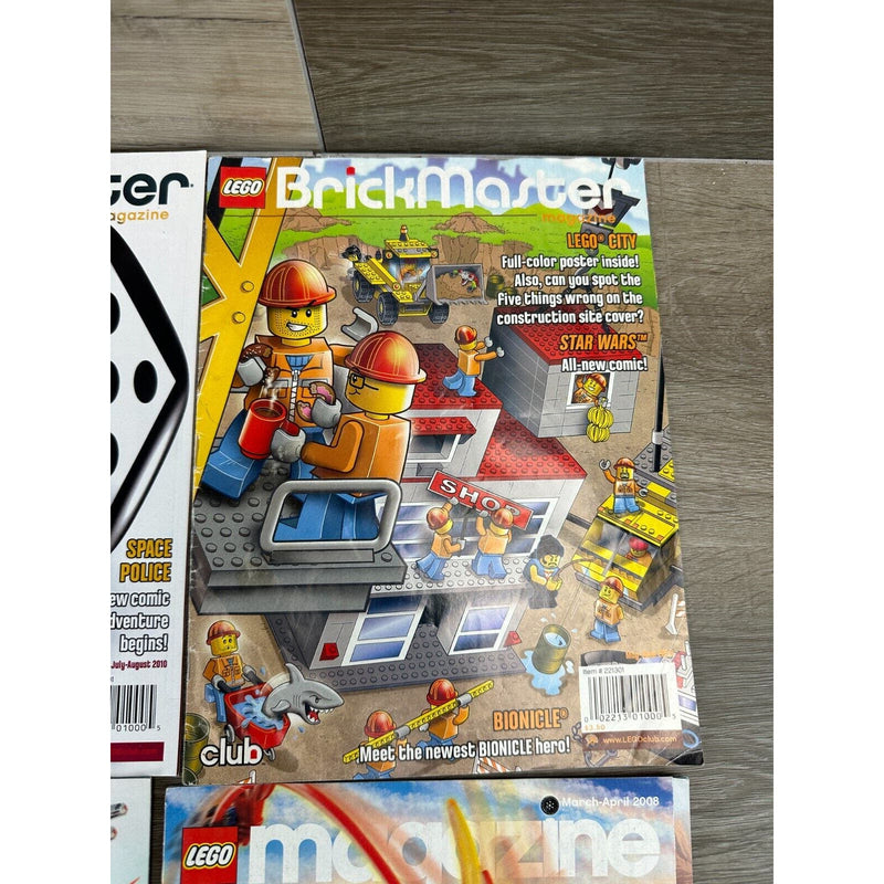 Lego Lot of 6 Magazines Mixed, Legos BrickMaster, Lego Magazine and Lego Life