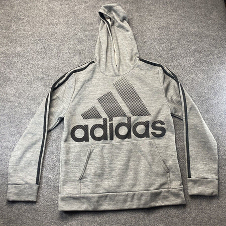 Adidas Hoodie Sweater Youth Large 14/16 Gray Sweatshirt Pullover Kid Youth