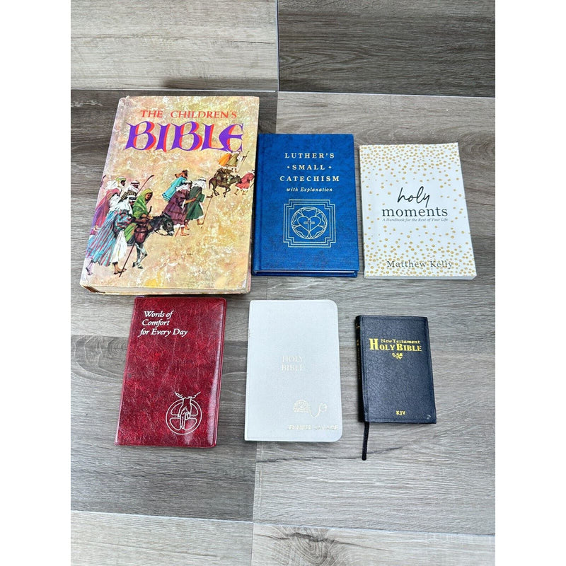 Holy Bible Children Bible Holy Moments Luthers Small Catechism Book Lot