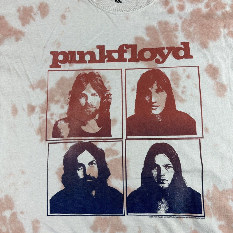 Pink Floyd Junk Food Tie Dye White Orange Black T Shirt Size Large