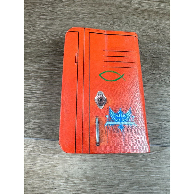 New Testament Psalms Proverbs Gideons Bible Pocket Small Mini Book 5” Orange