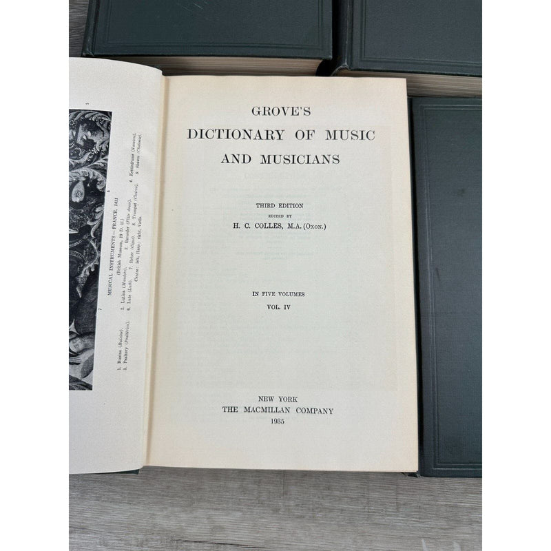 1935 Grove's Dictionary Of Music And Musicians 4 Book Lot By Coles, H. C.