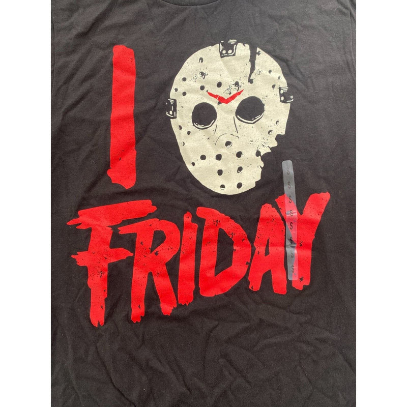 Official Friday the 13th I Love Jason Mask T Shirt Small Black Short Sleeve New