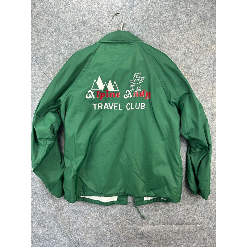 Vintage Windbreaker Alpine Andy Travel Club Hartwell Jacket L Mens Green