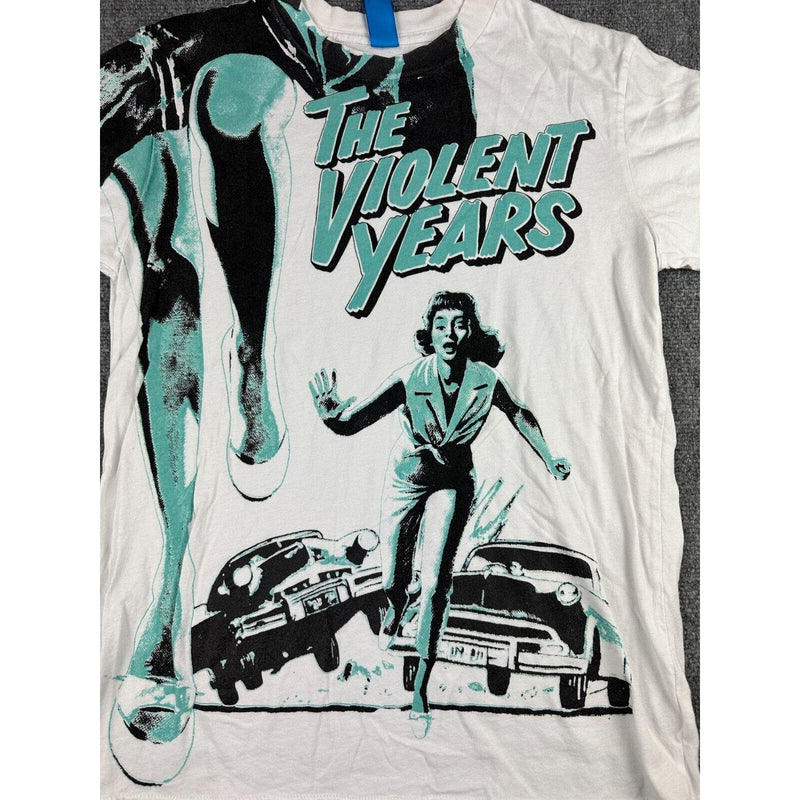 The Violent Years White T Shirt Small Graphic Short Sleeve