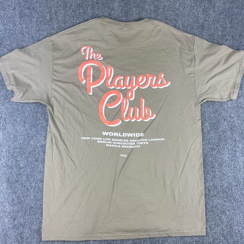 The Players Club Worldwide Light Khaki M Medium T Shirt Short Sleeve