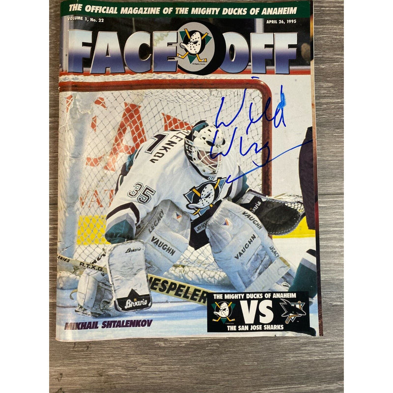 Face Off Magazine April Mighty Ducks Mikhail Shtalenkov with Wild Wing Autograph