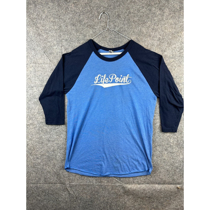 LifePoint Baseball Style T Shirt Blue Black Adult Size Large