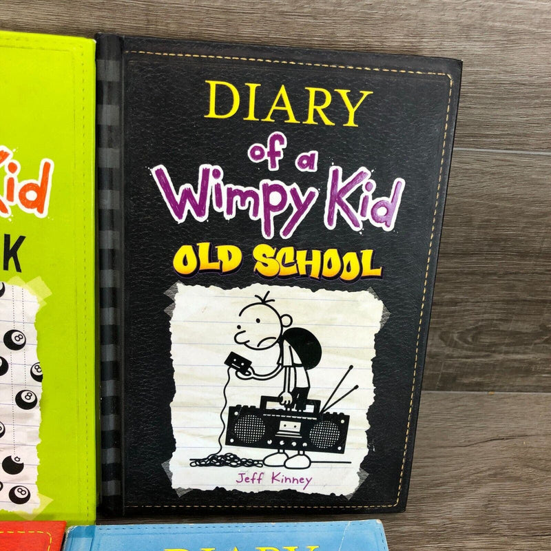 Lot of 9 Diary of a Wimpy Kid Kinney Chapter Mix of Hardcover Paperback