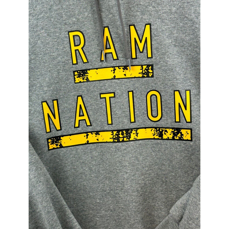 Ram Nation Gray Puma Hoodie Heavy Sweater Adult Size XL